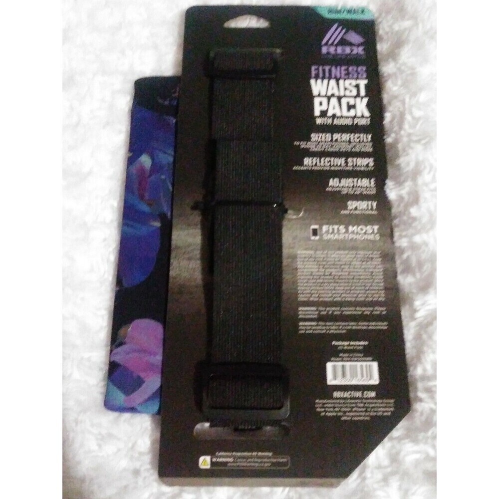 RBX Active ajustable waist foam fitness fanny pack audio port 2 colors - Picture 2 of 7